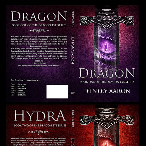 Book Covers for the first 3 books in my YA urban fantasy series, Dragon Eye—more books to come! Design von Betelgeuse