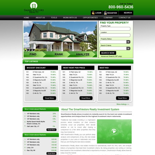 Designs Site ReDesign of Major Real Estate Investment Company 