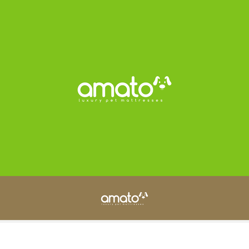 AMATO modern/luxury dog bed logo Design by Fleksograf