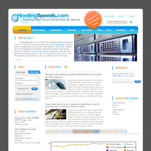 Hosting speeds project needs a web 2.0 design Ontwerp door AG81