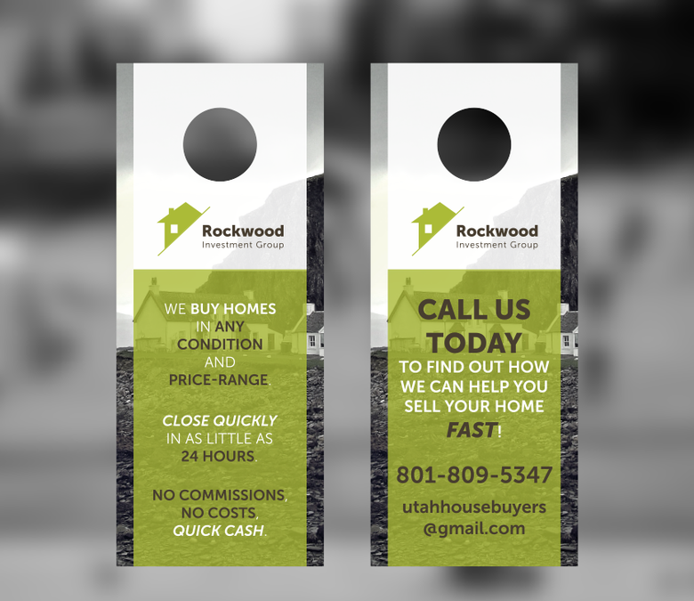 Design a custom door hanger to advertise cash buyer for homes ...