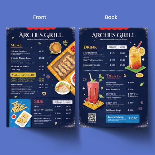 Poolside Grill Menu in Southern Utah Design by ritasriharningsih