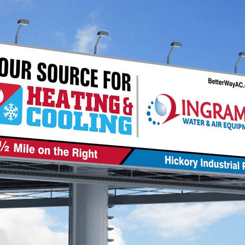 Design an eyecatching Billboard for a leading HVAC Company Signage