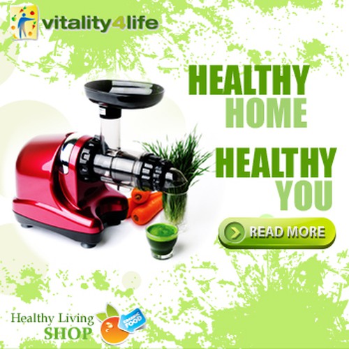 banner ad for Vitality 4 Life Diseño de Veacha Sen