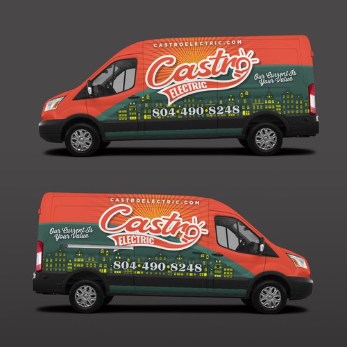 Van wrap For Electrical business! | Guaranteed | Quick Choice Making | Few revisions Design by Priyo