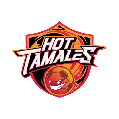 5-6 year olds need a soccer team logo! HOT TAMALES Design por indraDICLVX