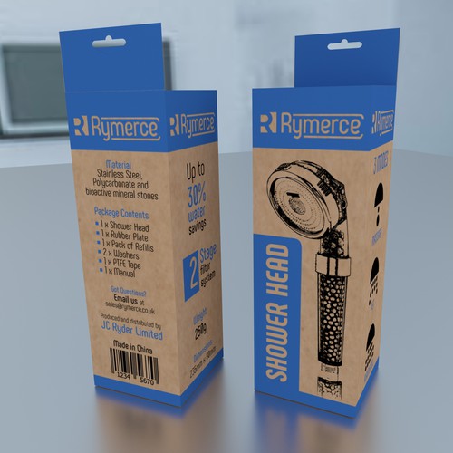Shower Head Box Design Product packaging contest