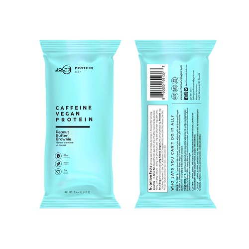 Design a modern, catchy package for a healthy premium energy bar Design by bow wow wow