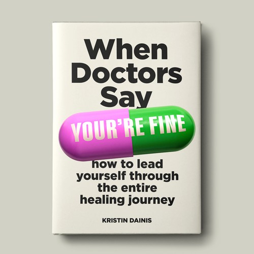 Design a bold book cover to help chronically undiagnosed patients find answers and heal. Design by anselmo.alef