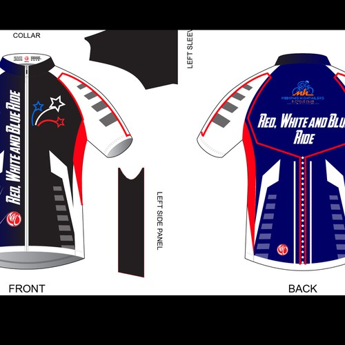 Bicycle jersey design. red, white, and blue!, Other clothing or  merchandise contest