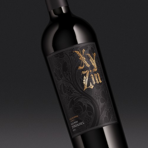 Gothic Old Vine Zinfandel Wine Label-ontwerp door sam2021