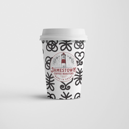 Coffee To-Go Cup Design for Cafe in Ghana Diseño de Plush Design