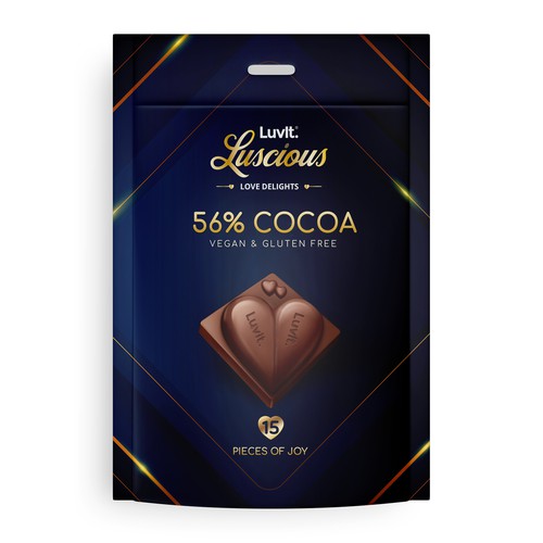 Design a standout label for a Premium Chocolate Homepack Design by Kasia Zwiech