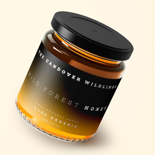 The Bees Need You! Wild Forest Honey Label Design. Design by ibrhmglbs