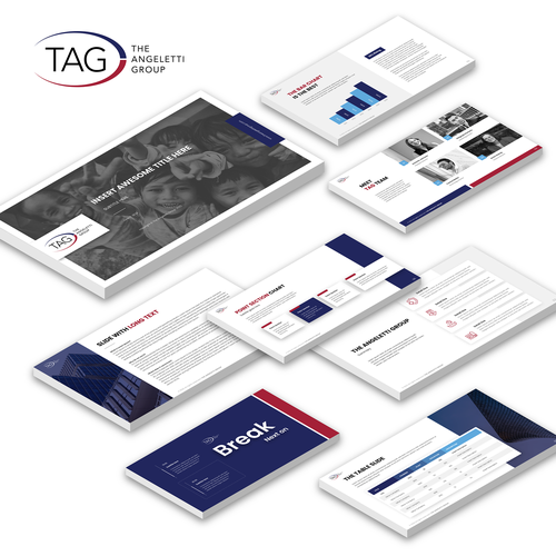 Professional and modern powerpoint template that is easy to edit for use across a variety of clients Design by Andre Nafilata