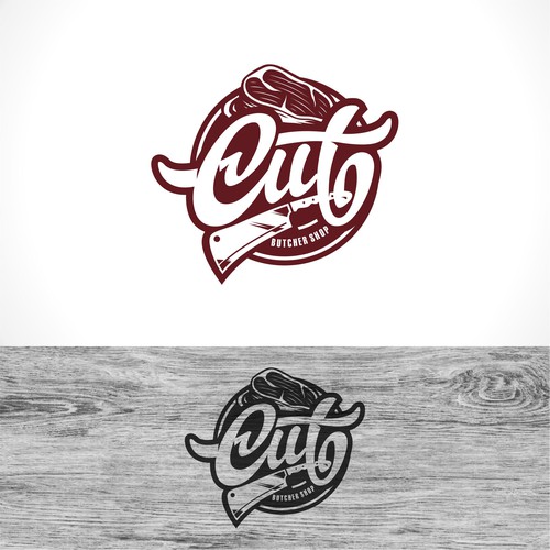 Design creative modern butcher shop logo and slogan Design by BamboeRuncink