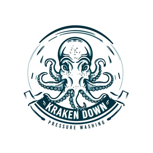 I need a powerful design for Kraken down pressure washing. Design by Natalia FaLon