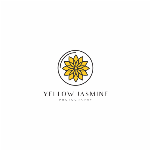 Design Yellow Jasmine Photography Logo Design di The Pixel Imagin