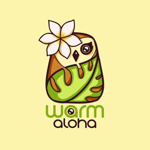 Logo with island feel with a kawaii owl anime mascot for Hawaii website Réalisé par asgushionka