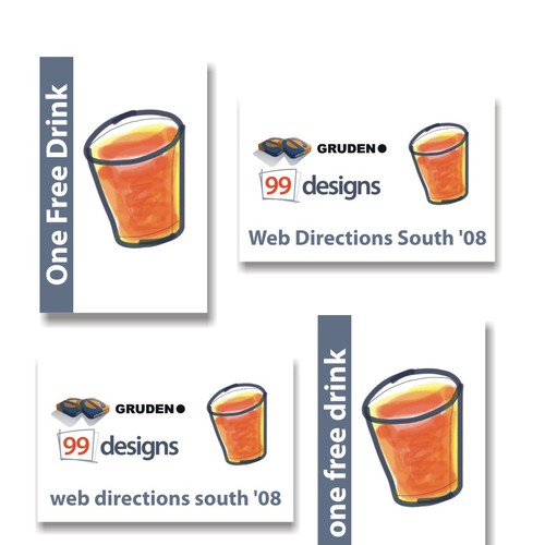 Design the Drink Cards for leading Web Conference! Design by santi