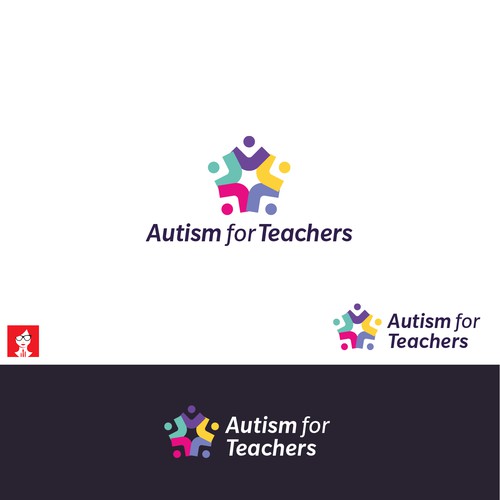 Logo for online training course 'Autism for Teachers' Design by Red Head Design