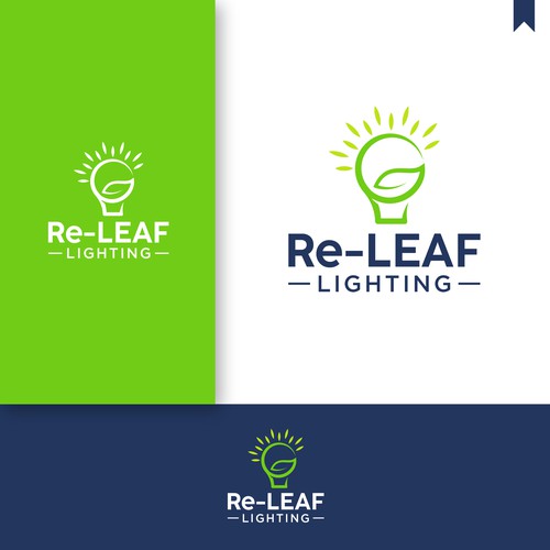 Re-LEAF Lighting logo Diseño de OpheRocklab