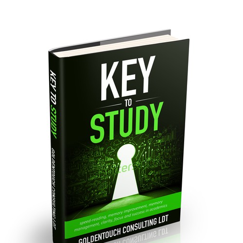 Design a book cover for "The Key to Study Skills:  Simple Strategies to Double Your Reading, Memory, and Focus" book デザイン by praveen007
