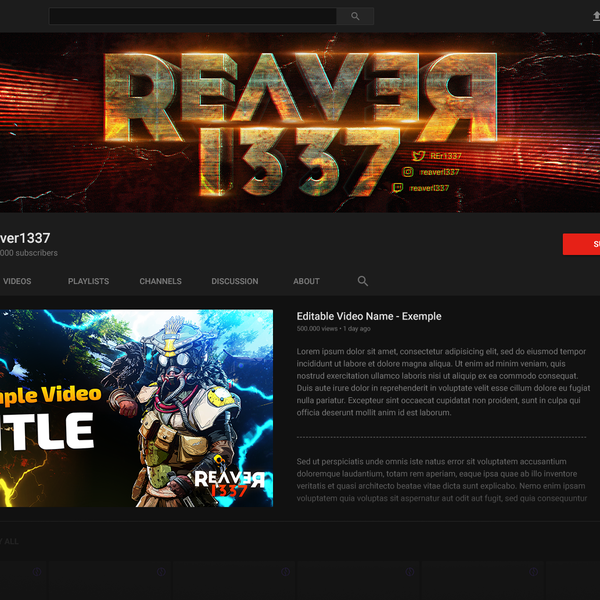 Design by Karl M. titled "Youtube Cover"