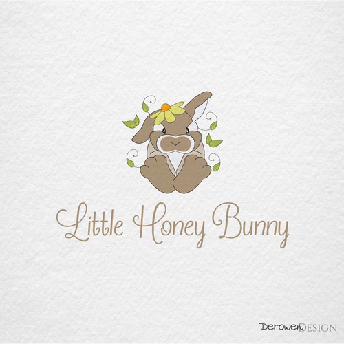 Create a fun logo for baby clothing line little honey bunny Logo