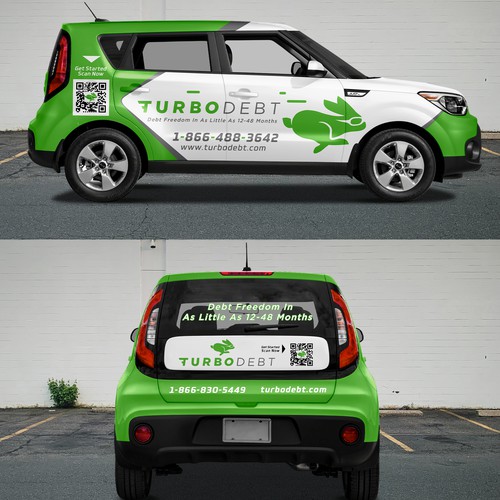 Kia Soul Car Wrap Design for Hot Fintech Startup Diseño de Duha™