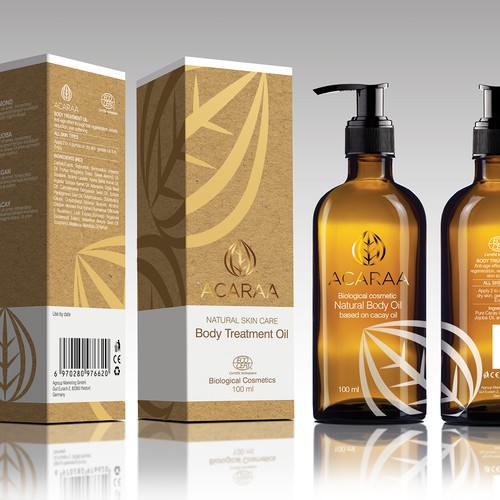 Creative Packaging Design for Natural Cosmetic Line Design by sapienpack