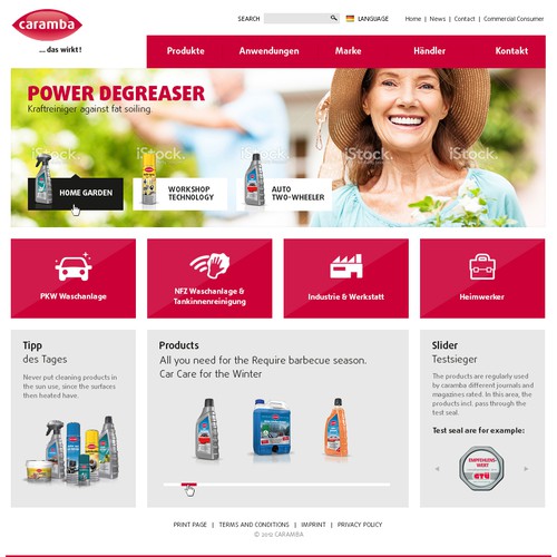 Web page design contest entry by dreaminfo