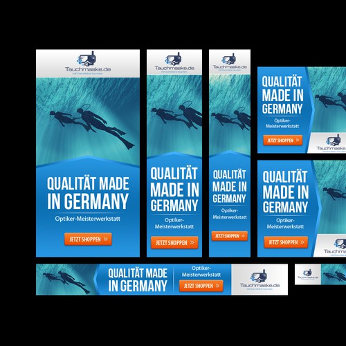 Banner Ads For Online Shop For Dive Snorkelmasks With Corrective Lenses Onlineshop Fur Taucherbrillen Mit Sehstarke Banner Ad Contest 99designs