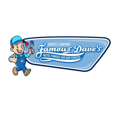 Famous Dave's Service Company Logo Diseño de ifux