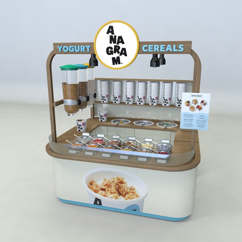 コンペ「Design a 3D render for food serving kiosk」のデザイン by Malimさん 