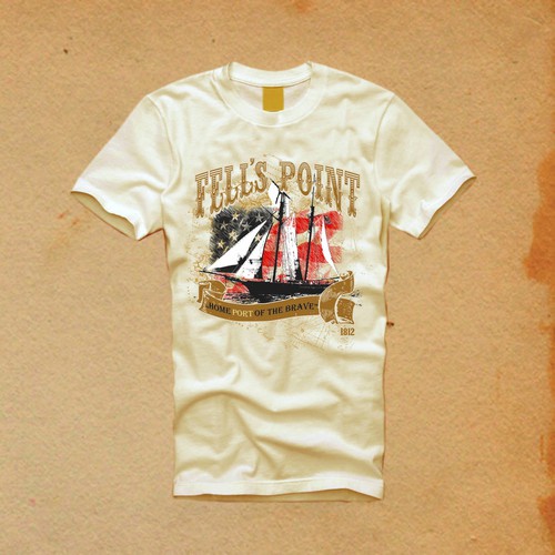 New t-shirt design wanted for Fell's Point Preservation Society/ Shirt should advertise Fell's Point. Ontwerp door qool80