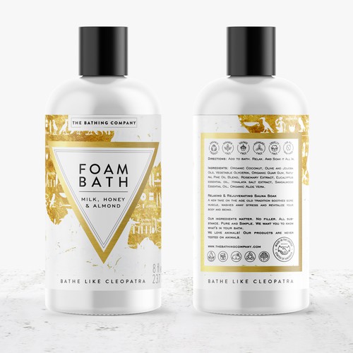 Foam Bath Bottle Labels Design by bcra