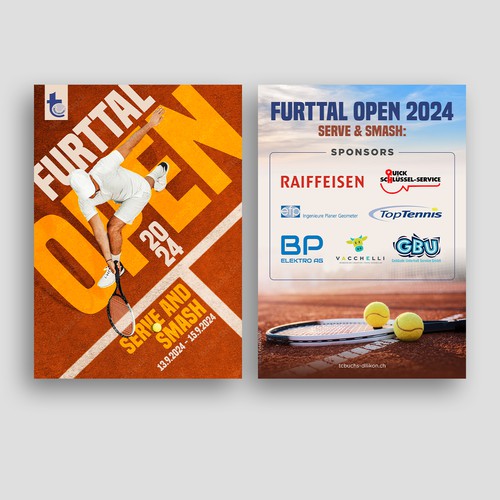 Aces & Action: Cool Flyer for a Tennis Tournament Design by Pajh√