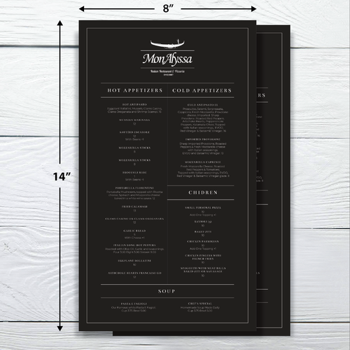 MonAlyssa Menu Design by Pice Wilf