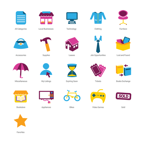 Create Category Icons For Marketplace App Icon Or Button Contest 99designs