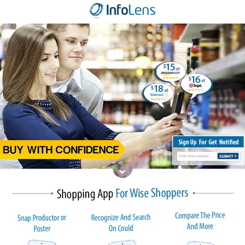InfoLens Landing Page Contest デザイン by Atul-Arts