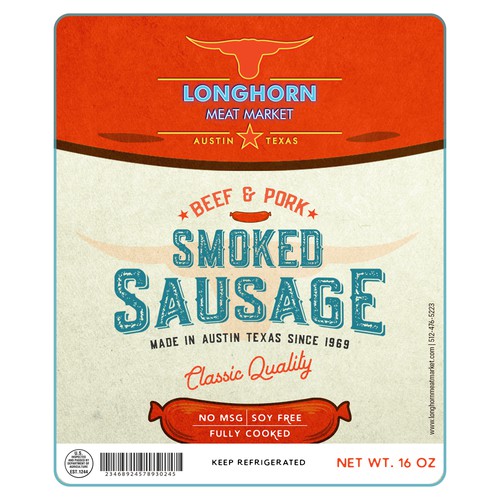 Smoked Sausage Label Design by sam2305