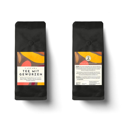 Cascara tea label Design by MKaufhold