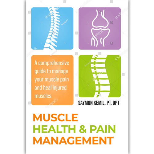 Book cover with a drawing images of the human anatomy combining muscles and bone structure. Design by ink.sharia