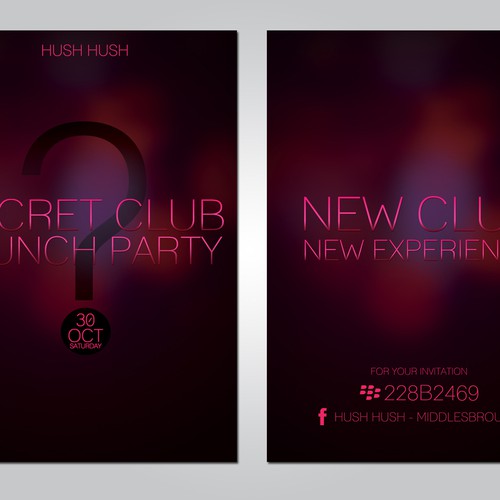 Exclusive Secret VIP Launch Party Poster/Flyer Diseño de abner