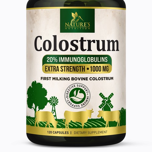 Powerful, Colostrum Design Needed for Nature's Nutrition Design by FreshApple@Michelle