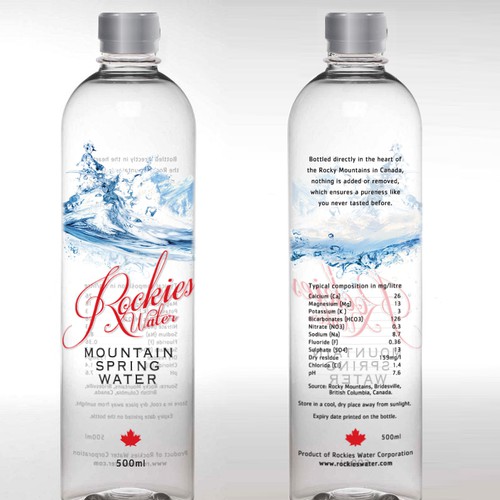label for new Canadian Mountain Spring Water Design by Outside-the-box