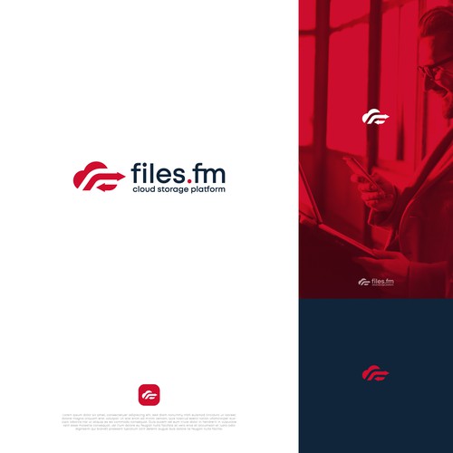 Files.fm logo and brand refresh for cloud storage platform Design by Omniverse™