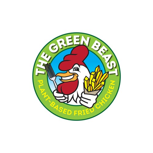 The Green Beast , Vegan chicken restaurant need his logo Réalisé par chewbecca36