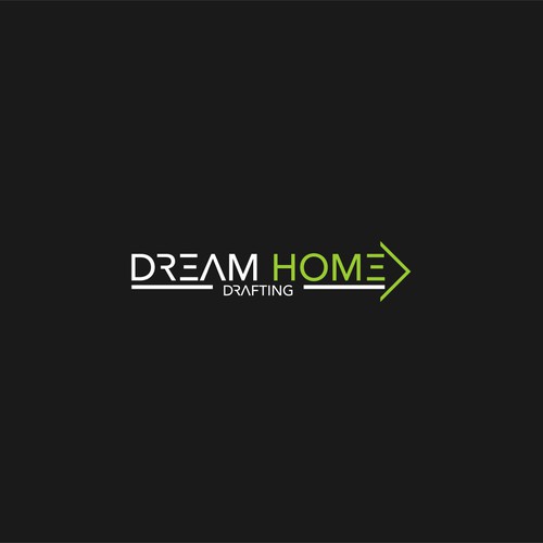 Creative word art logo for architectural design based company; Dream Home Drafting Design by Nil Arts